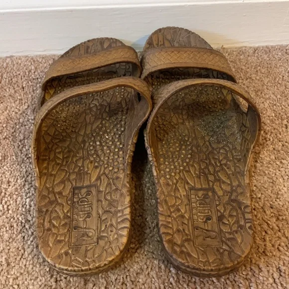 Pali Hawaii J Slips Brown “Coconut” Unisex Slide On Sandals Women’s 8/Men’s 6.5 - Picture 5 of 8